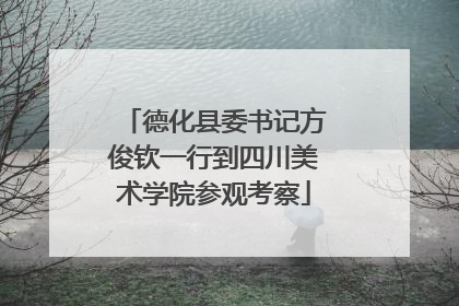 德化县委书记方俊钦一行到四川美术学院参观考察