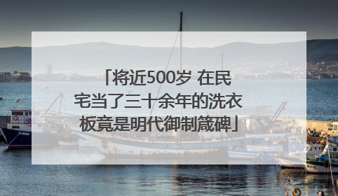 将近500岁 在民宅当了三十余年的洗衣板竟是明代御制箴碑