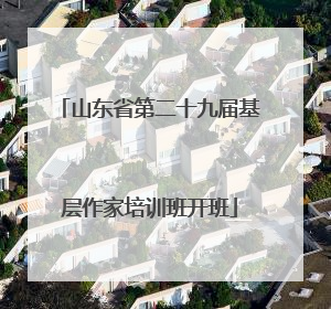 山东省第二十九届基层作家培训班开班