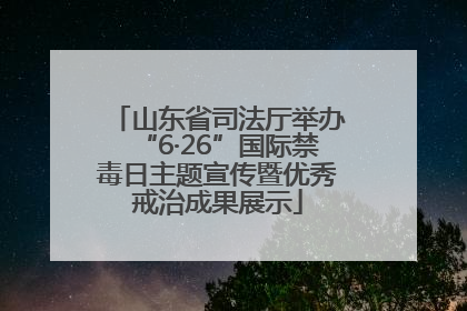 山东省司法厅举办“6·26”国际禁毒日主题宣传暨优秀戒治成果展示