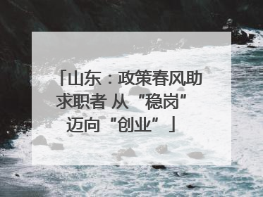 山东：政策春风助求职者 从“稳岗”迈向“创业”