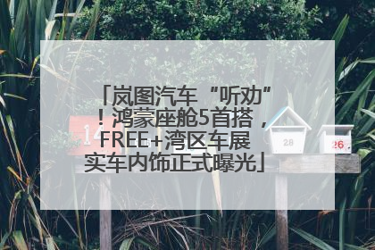 岚图汽车“听劝”！鸿蒙座舱5首搭，FREE+湾区车展实车内饰正式曝光