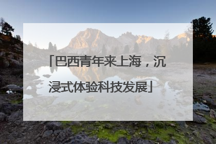 巴西青年来上海，沉浸式体验科技发展