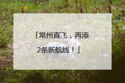 常州直飞，再添2条新航线！