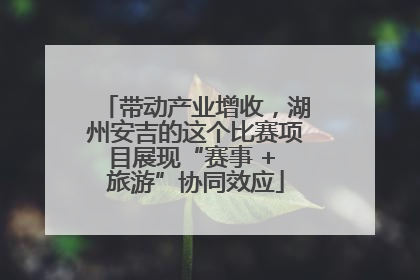 带动产业增收，湖州安吉的这个比赛项目展现“赛事 + 旅游”协同效应