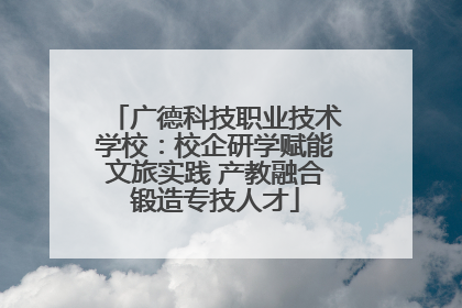 广德科技职业技术学校：校企研学赋能文旅实践 产教融合锻造专技人才