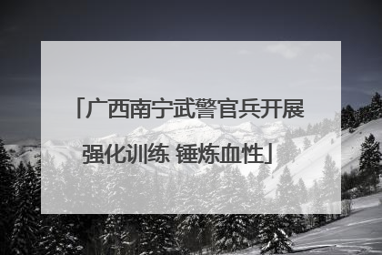 广西南宁武警官兵开展强化训练 锤炼血性