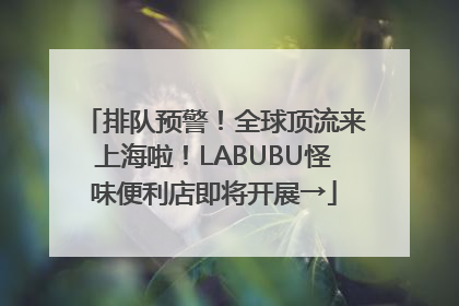 排队预警！全球顶流来上海啦！LABUBU怪味便利店即将开展→