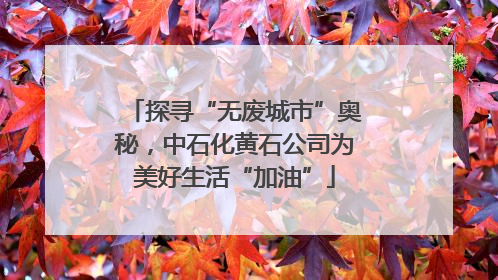 探寻“无废城市”奥秘，中石化黄石公司为美好生活“加油”