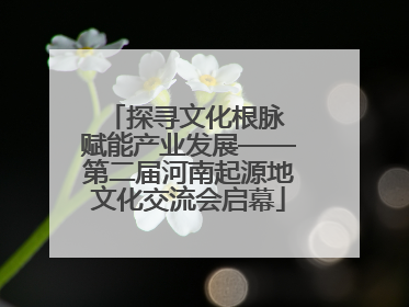 探寻文化根脉 赋能产业发展——第二届河南起源地文化交流会启幕