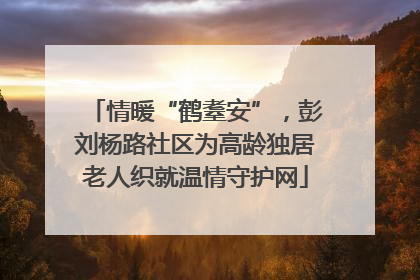 情暖“鹤耋安”，彭刘杨路社区为高龄独居老人织就温情守护网