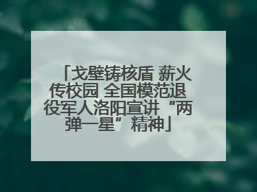 戈壁铸核盾 薪火传校园 全国模范退役军人洛阳宣讲“两弹一星”精神