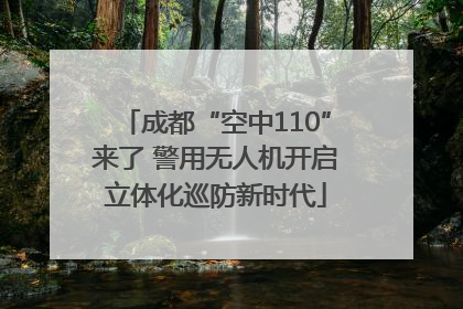 成都“空中110”来了 警用无人机开启立体化巡防新时代