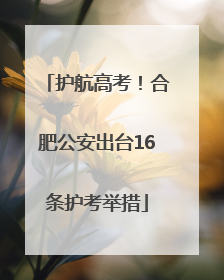护航高考！合肥公安出台16条护考举措