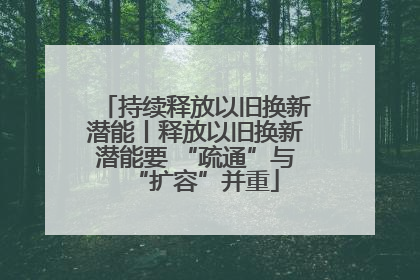 持续释放以旧换新潜能丨释放以旧换新潜能要 “疏通”与“扩容”并重