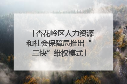 杏花岭区人力资源和社会保障局推出“三快”维权模式