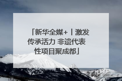 新华全媒+丨激发传承活力 非遗代表性项目聚成都