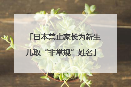 日本禁止家长为新生儿取“非常规”姓名