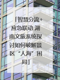 智慧分流+应急联动 湖南文旅系统探讨如何破解景区“人海”困局