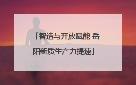 智造与开放赋能 岳阳新质生产力提速
