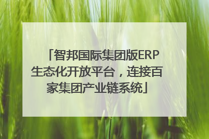 智邦国际集团版ERP生态化开放平台，连接百家集团产业链系统