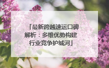最新跨越速运口碑解析：多维优势构建行业竞争护城河
