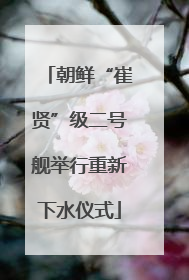 朝鲜“崔贤”级二号舰举行重新下水仪式