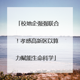 校地企强强联合！孝感高新区以算力赋能生命科学