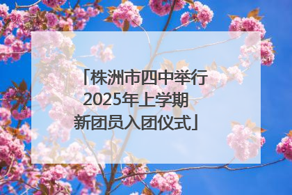 株洲市四中举行2025年上学期新团员入团仪式
