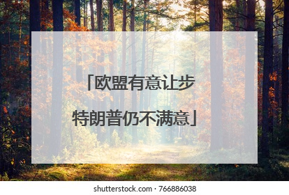 欧盟有意让步 特朗普仍不满意
