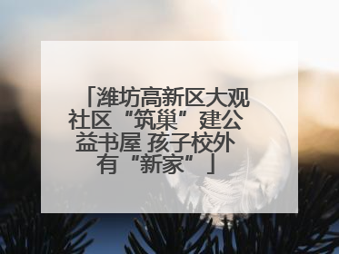 潍坊高新区大观社区“筑巢”建公益书屋 孩子校外有“新家”
