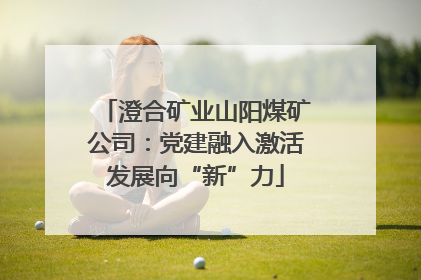 澄合矿业山阳煤矿公司：党建融入激活发展向“新”力