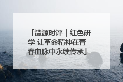 澧源时评｜红色研学 让革命精神在青春血脉中永续传承