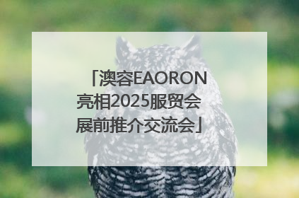 澳容EAORON亮相2025服贸会展前推介交流会