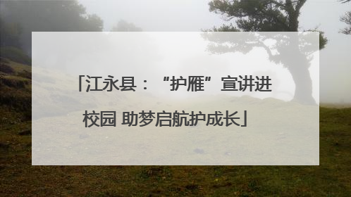 江永县：“护雁”宣讲进校园 助梦启航护成长