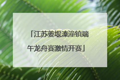 江苏姜堰溱潼镇端午龙舟赛激情开赛