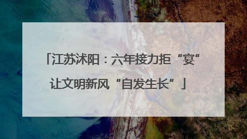 江苏沭阳：六年接力拒“宴” 让文明新风“自发生长”