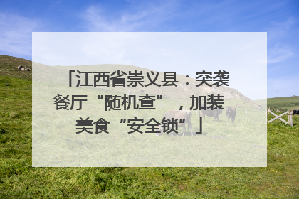 江西省崇义县：突袭餐厅“随机查”，加装美食“安全锁”