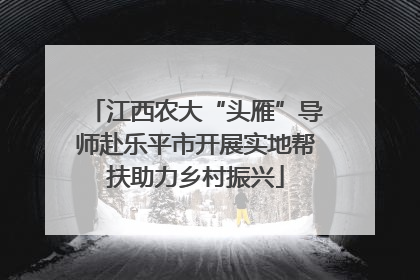 江西农大“头雁”导师赴乐平市开展实地帮扶助力乡村振兴