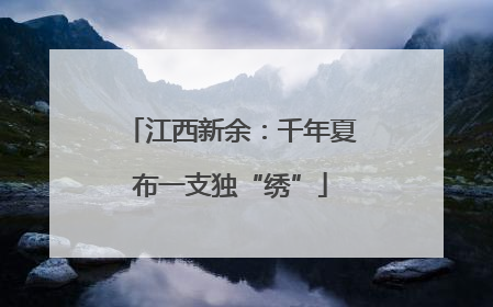 江西新余：千年夏布一支独“绣”