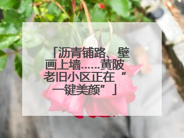 沥青铺路、壁画上墙……黄陂老旧小区正在“一键美颜”
