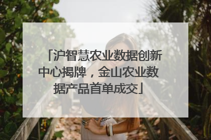沪智慧农业数据创新中心揭牌，金山农业数据产品首单成交