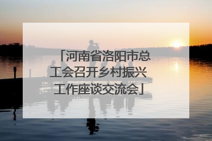 河南省洛阳市总工会召开乡村振兴工作座谈交流会