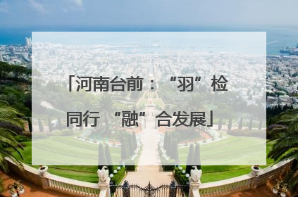 河南台前：“羽”检同行 “融”合发展
