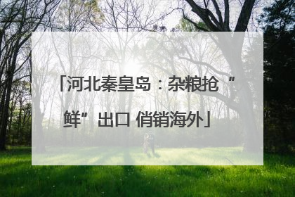 河北秦皇岛：杂粮抢“鲜”出口 俏销海外