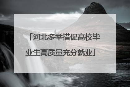 河北多举措促高校毕业生高质量充分就业