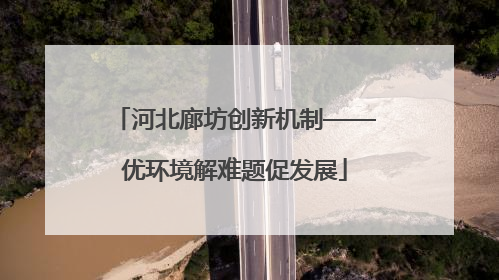 河北廊坊创新机制——优环境解难题促发展