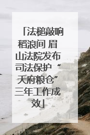法槌敲响稻浪间 眉山法院发布司法保护“天府粮仓”三年工作成效