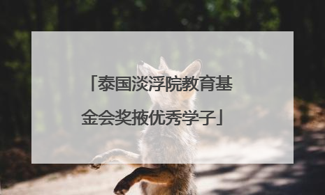 泰国淡浮院教育基金会奖掖优秀学子