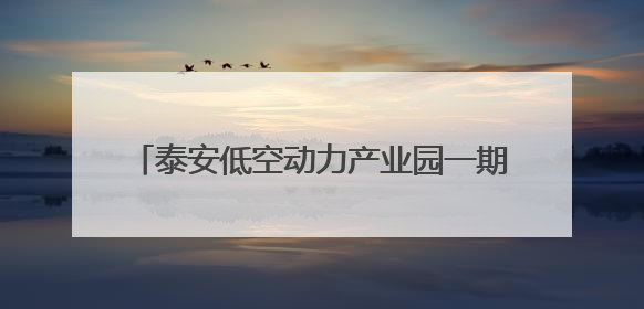 泰安低空动力产业园一期建设全速推进 文庙街道聚力攻坚抢抓“进度条”